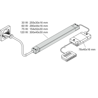 Led Emotion Frankfurt sturing 12V, ontvanger/konvertor