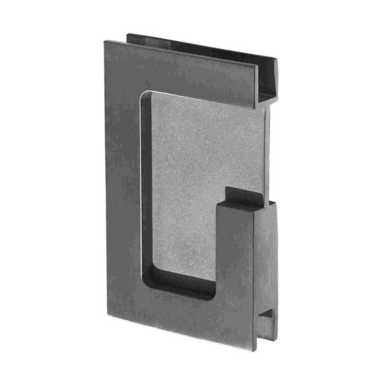 Schuifdeurgreep rechthoekig voor glas 10mm rvs gesloten