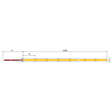 Ledstrip COB 12V 8mm