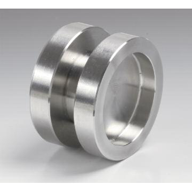 Paar ronde handgrepen, voor 8/12 mm glas, B40 L8, rvs cnc bewerkt