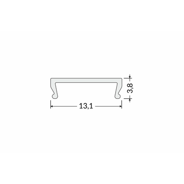 Click diffusie afdekkap C voor led profiel