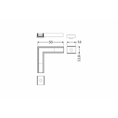 Led hoekprofiel 90° Slim8