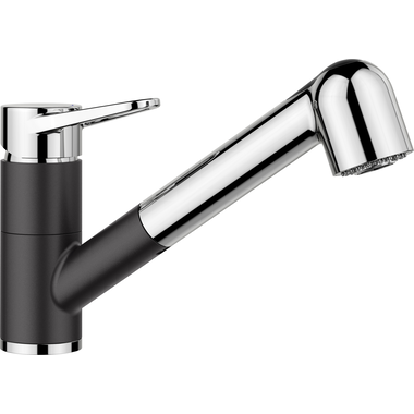 Blanco Wega-S II chroom/Silgranit-zwart