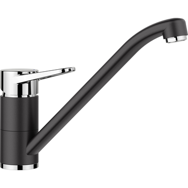 Blanco Wega II chroom/Silgranit-zwart
