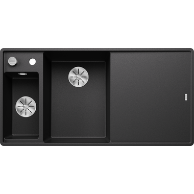 Blanco Axia III 6 S-F links antraciet automatische bediening