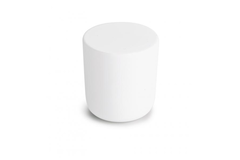 Knop zmc rond conisch diam25mm mat wit