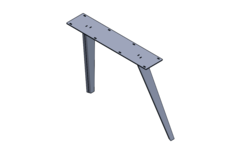Tafelonderstel spider u 72x10x85 mat zwart