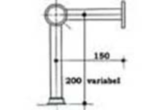 Drager voetsteun d 40mm koper poli