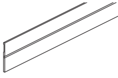 Hawa Clipo 26/36 afdekprofiel voor vast glas