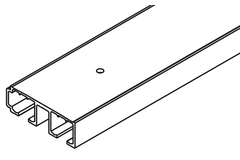 Dubbele looprail Hawa Clipo 26/36, alu, te vijzen, 2500mm