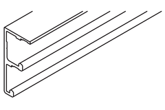 Hawa Combino dubbelle looprail 20/35 voorgeboord l2,5m