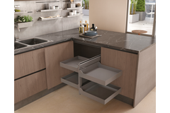 Rational corner b Soft Close 450mm li antraciet + 4 bakmanden antraciet