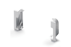 Eindkap Spira, L 11 mm, H 43 mm, Aluminiumkleurig