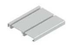Dubbele onderrail Terra TR19 6m alu wit