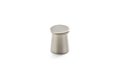 Knop buffer ø20x25 zamak geborsteld RVS-look