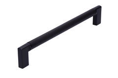 Greep 160mm zamak geribbeld maT-zwart
