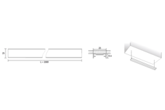 Led profiel Channelline 11 2000mm opbouw