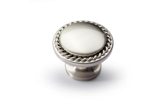 Knop Salemi, H 23 mm, ø 30 mm, roestvrij staal finish geborsteld