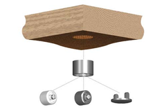 Inzetwiel hard 25mm inbouwmaat d:36x24mm