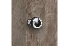Knop Bona, H 41 mm, ø 30 mm, glans verchroomd