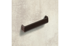 Greep Dublina, boorafstand 160, L 168 mm, B 34 mm, H 30 mm, donkerbruin leer