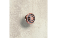 Knop Essa, H 25 mm, ø 32 mm, koperkleurig antiek