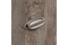 Schelpgreep Lorica, boorafstand 64, L 100 mm, B 33 mm, H 22 mm, tinkleurig