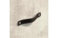 Greep Nica, boorafstand 128, L 158 mm, B 25 mm, H 3 mm, donkerbruin leer