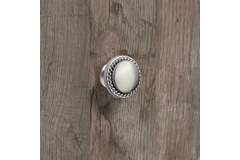 Knop Salemi, H 23 mm, ø 30 mm, roestvrij staal finish geborsteld