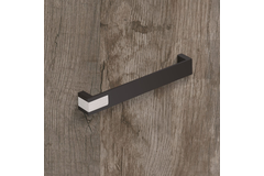 Greep Intra, boorafstand 192, L 204 mm, B 25 mm, H 26 mm, Mat zwart / roestvrij staal finish geborsteld