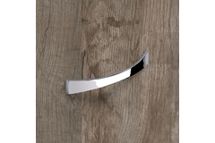 Greep Parma, boorafstand 128, L 138 mm, B 17 mm, H 25 mm, glans verchroomd