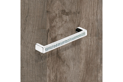 Greep Saturnia, boorafstand 128, L 140 mm, B 12 mm, H 26 mm, glans verchroomd