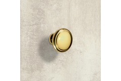 Knop Solva, H 23 mm, ø 30 mm, messingkleurig glans