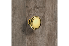 Knop Solva, H 23 mm, ø 30 mm, messingkleurig glans