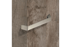 Greep Veronia, boorafstand 128, L 144 mm, B 14 mm, H 30 mm, roestvrij staal finish geborsteld