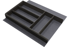 Modulo set bestekindeling zwart + antslip zwart K60 473x524x50mm
