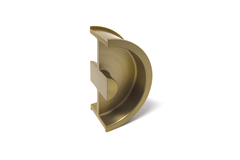 Schuifdeurgreep moon 40mm mat goud