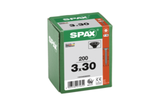 Houtschroef zwart SPAX-S PK Pozidrive met verzonken kop 3 x 30