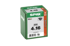 Houtschroef zwart SPAX-S PK Pozidrive met verzonken kop 4 x 16