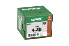 Houtschroef zwart SPAX-S PK Pozidrive met verzonken kop 4 x 35
