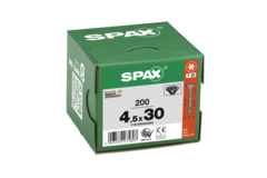 Houtschroef zwart SPAX-S PK Pozidrive met verzonken kop 4.5 x 30