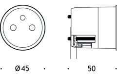 Rond 2.0 - unifit stopcontact bedraad b-f crème