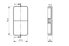 Mec Driver blindcover zwart voor afstandbedinghouder