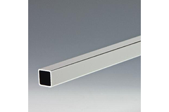 Vierkante stang, B25 H25 L2000, glanzend aluminium