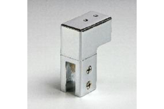Scharnierende bevestiging op glas, voor 6/10 mm glas, B25 H25 L45, chroom