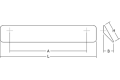 Greep switch ba32 l50 zamak geborsteld nikkel