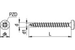 Panhead houtshroef 3.5 x 20