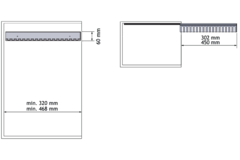 Chic line dassenhouder antraciet  l.310mm links