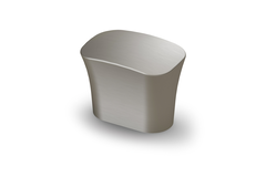 Knop Itri, boorafstand 16, L 38 mm, B 25 mm, H 30 mm, roestvrij staal finish geborsteld