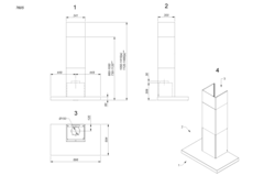 Novy Flatline 90 cm RVS (zonder motor) wanddamp.